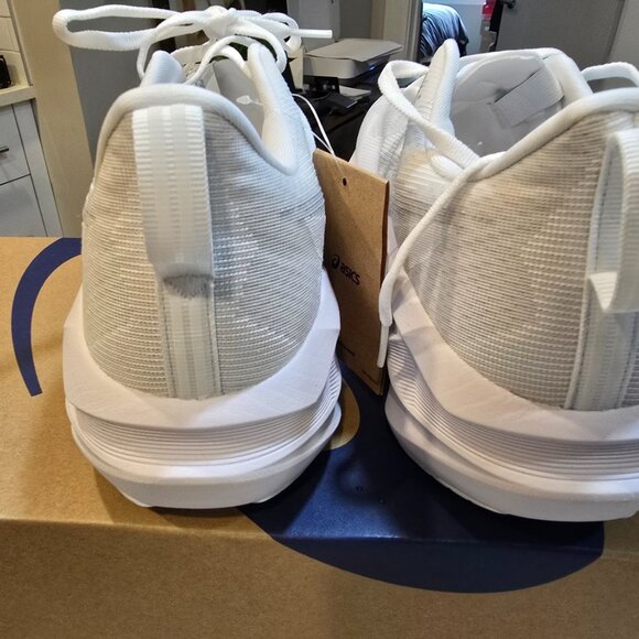 ASICS Novablast 5 (1011B974-100) "White/Piedmont Grey" Men's Running Shoes SZ 12 - Picture 6 of 10